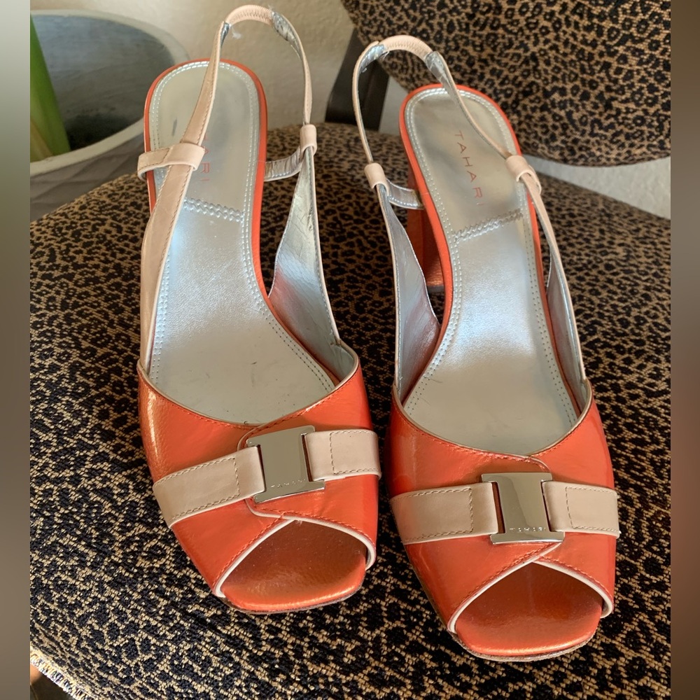Tahari Chunky High Heel 70s Slip On